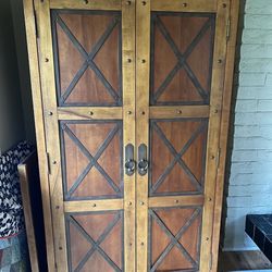 beautiful wood curio 