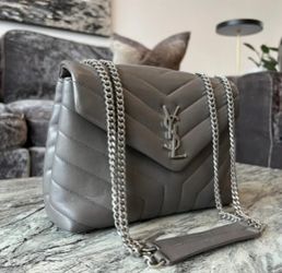 Yves Saint Laurent grey shoulder bag