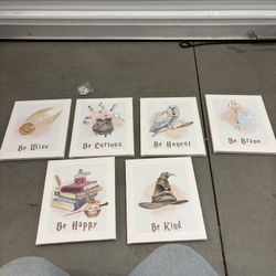 Set of 6 Canvas Wall Art Prints โ Harry Potter