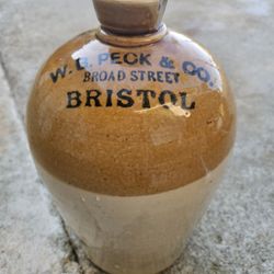 Antique Large Stoneware Jug Pottery From ENGLAND 