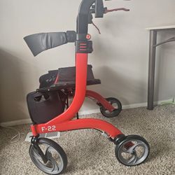 Eagle Series By Drive F-22 Medical Rollator Walker Red