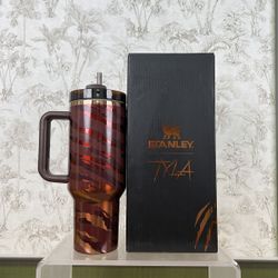 stanley\ Cool And Charming Cups 40 OZ Stainless Steel Tumbler With Straw, Vacuum Insulated Water Bottle For Home, Office Or Car, Reusable Cup With Str