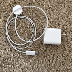 Genuine Apple Watch Magnetic Charging Cable And Adapter Cube