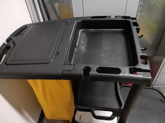 Black Plastic Janitorial Cleaning Cart like new