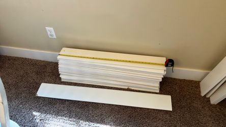 34inch white shiplap boards