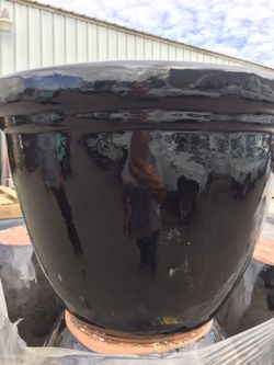 10 gallon heavy ceramic pots.