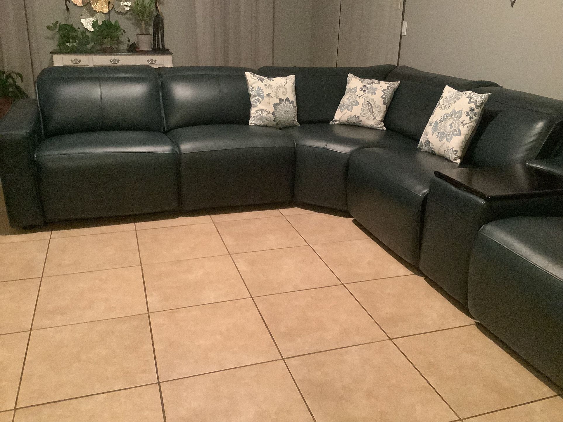 Sectional Couch Leather Reclinar