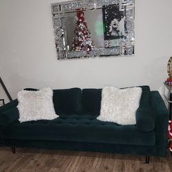 Sofia Vergara- Emerald Plush  Living Room Furniture Set