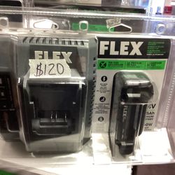 Flex 24V 2.5 Ah Battery And Charger Startup Kit $120