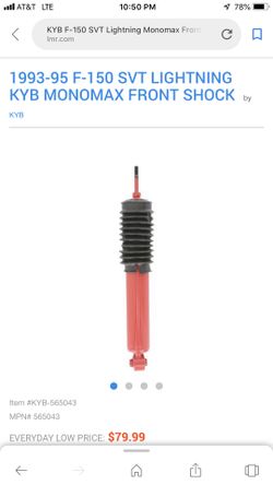 ford lightning kyb front shocks brand new in the box