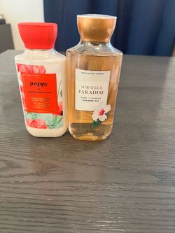 Bath & Body Works Poppy Lotion + Hibiscus Paradise Shower Gel  Description: