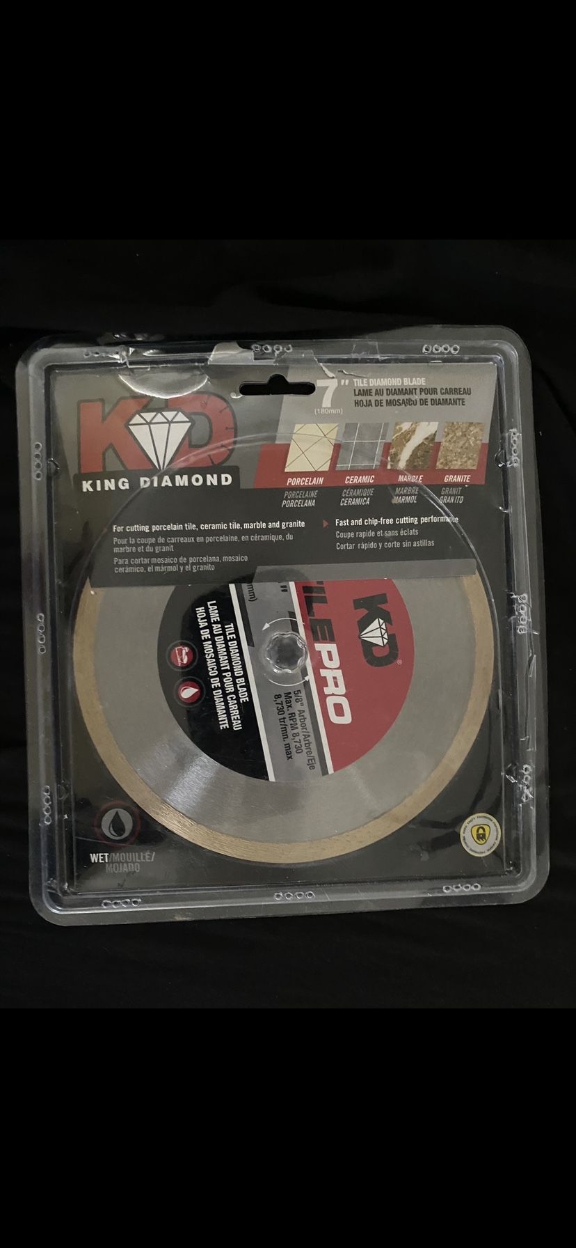 7” King Diamond Pro Cutting Wheel (Brand New)