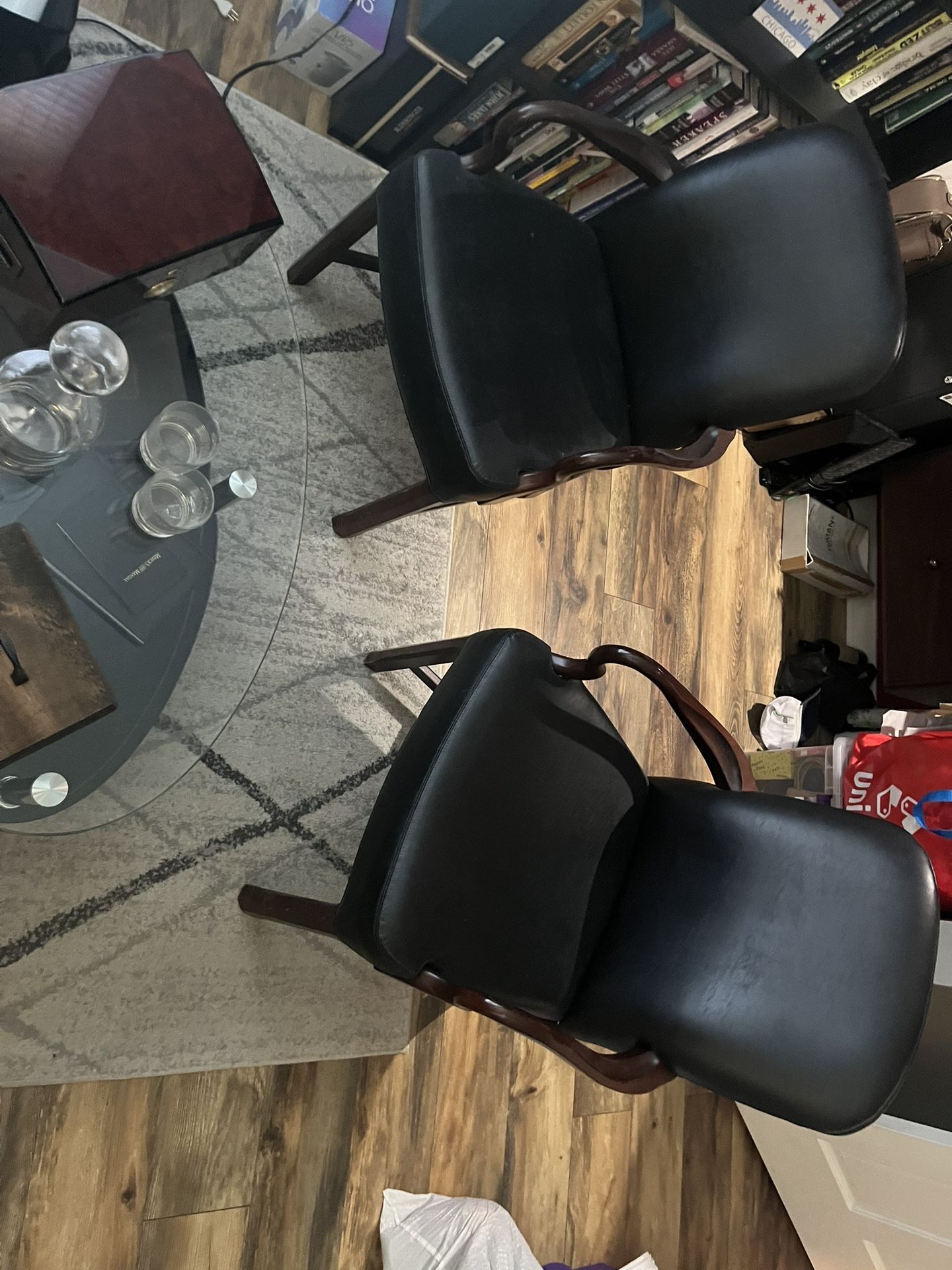 Glass Coffee Table And Two Chairs