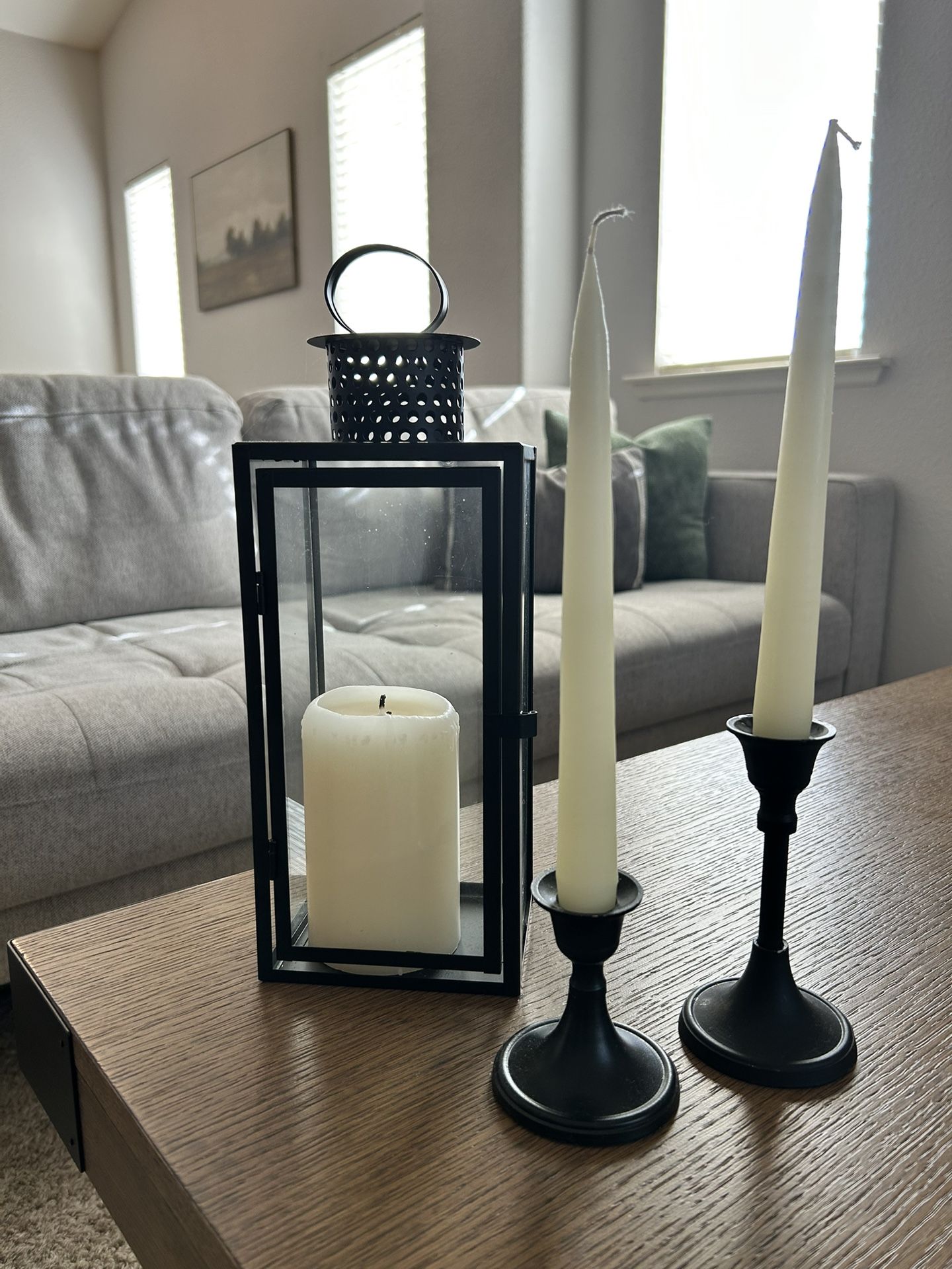 Candlestick Holder And Lanterns