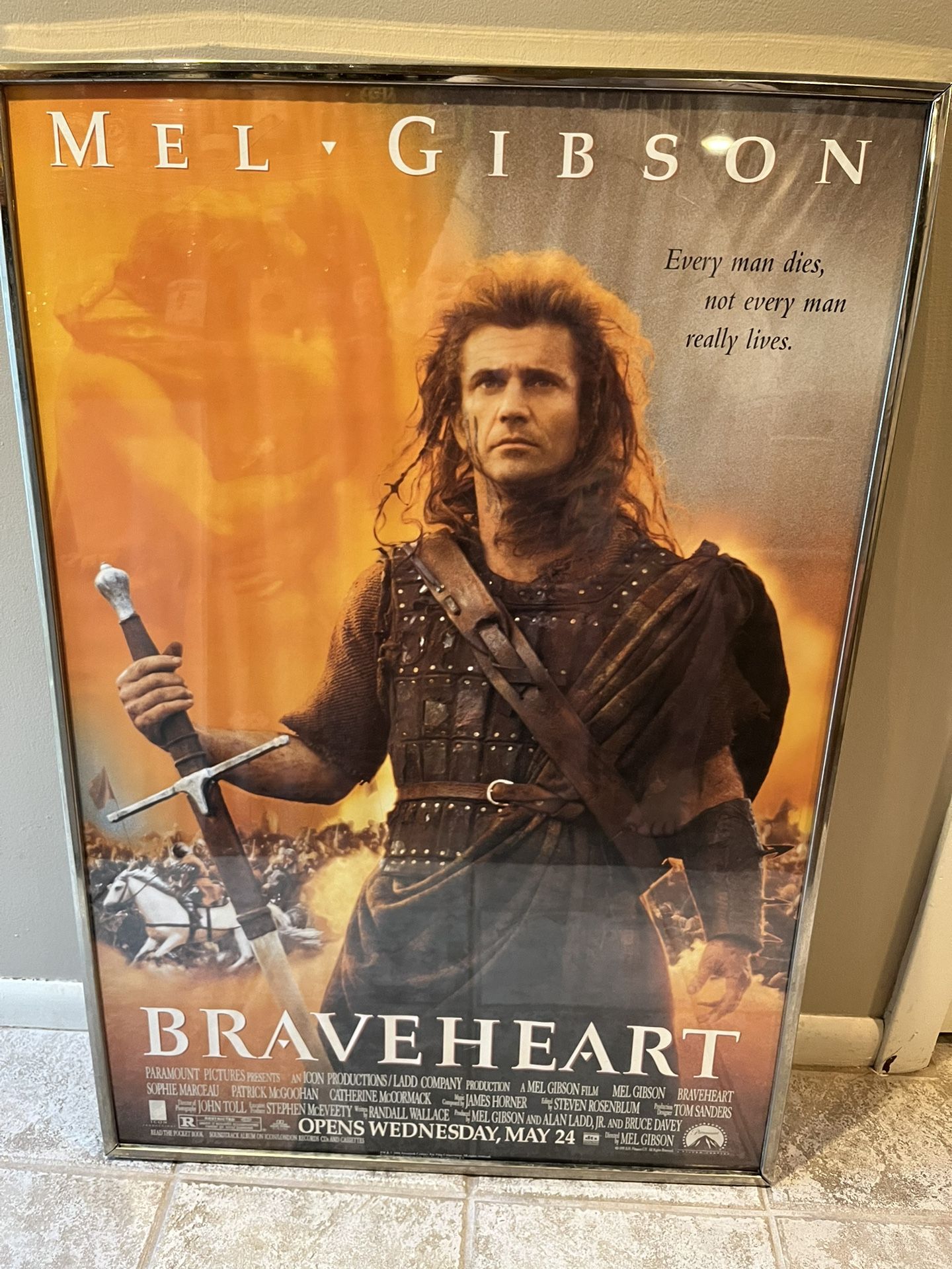 Framed Braveheart Movie Poster 1996