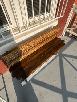 Entry way bench , Hand wood Stained color brown