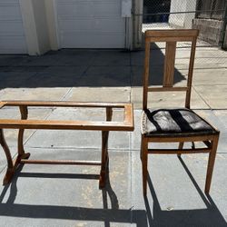 Italian Antique Table And Chair
