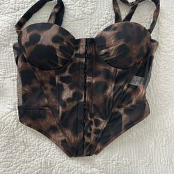 Leopard Corset Top