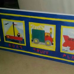Nursery wall picture 36 1/2" long x 12" tall 