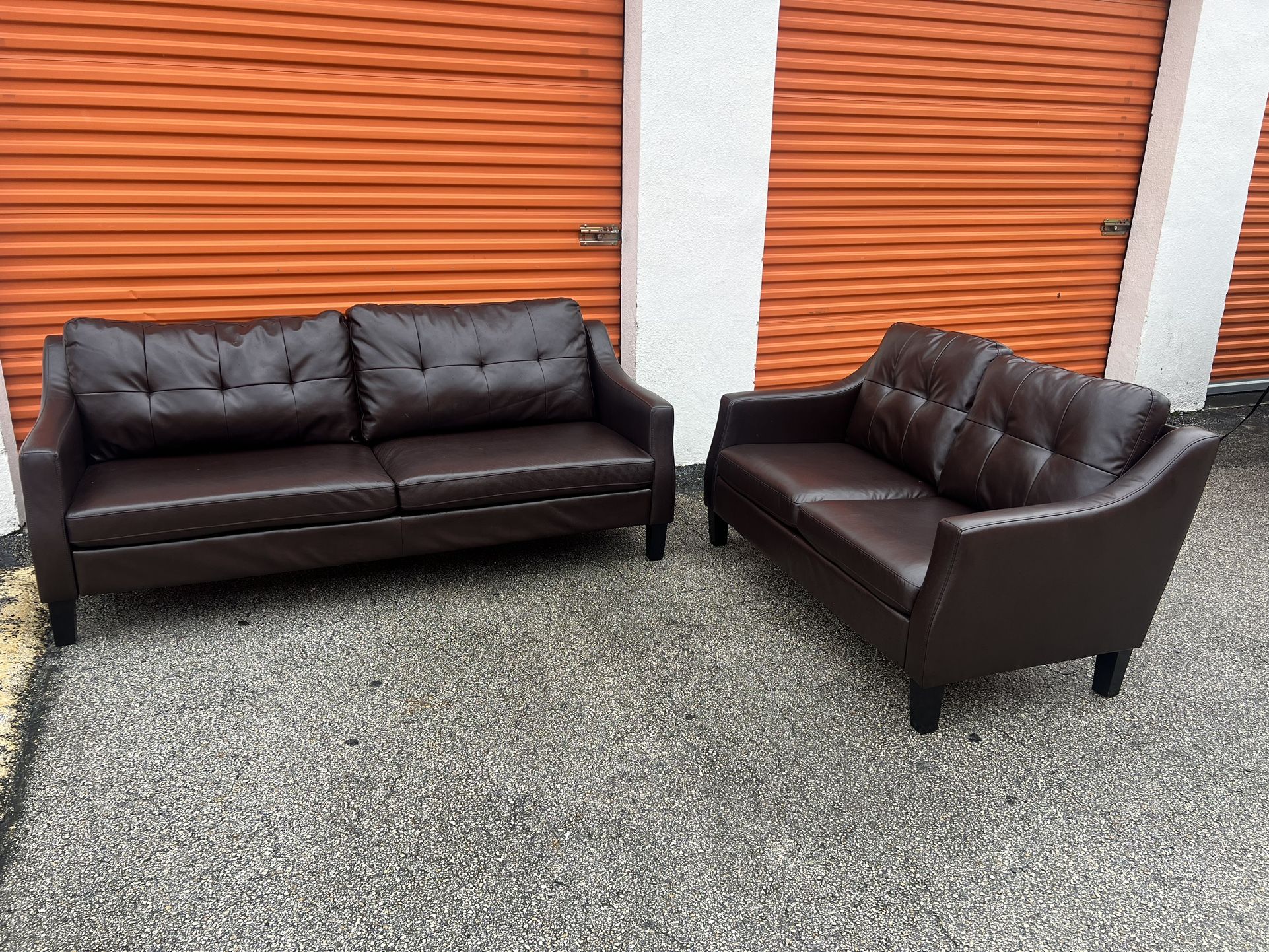 Brown Leather Sofa Set 🚛 SAME DAY DELIVERY