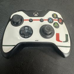 Microsoft Xbox One wireless Controller  University of miami logo 