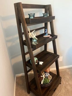 Wooden Ladder Shelf