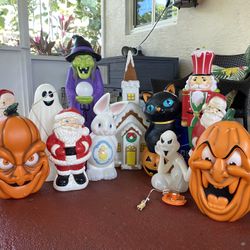 Holiday Blow Mold Decorations 