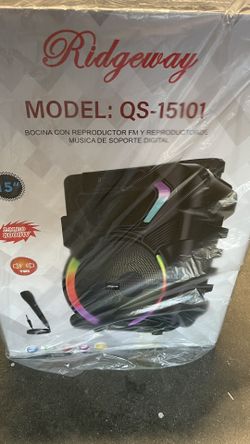 Speaker 15” Bluetooth Bateria Usb Reader