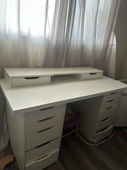 IKEA Alex Vanity Desk Table Drawers and Extra Storage