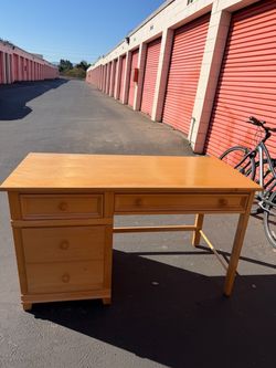 Wooden Pedestal Desk
