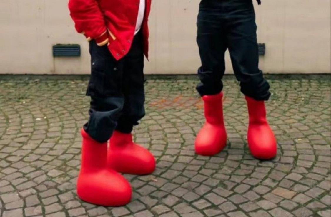 Red Rubber Boots For Halloween Outfit