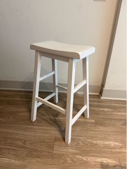 White Saddle Bar Stool