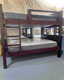 Full-Full size bunk bed with mattress included