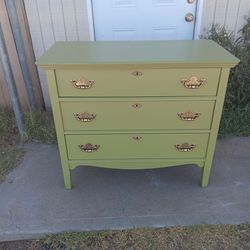 Gorgeous Olive Green Dresser 32"H x 38"W x 18"D
