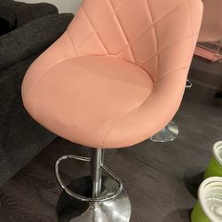 Pink High Top Bar Stool