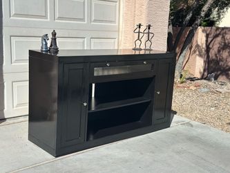 Black Wood TV Stand / Media Console