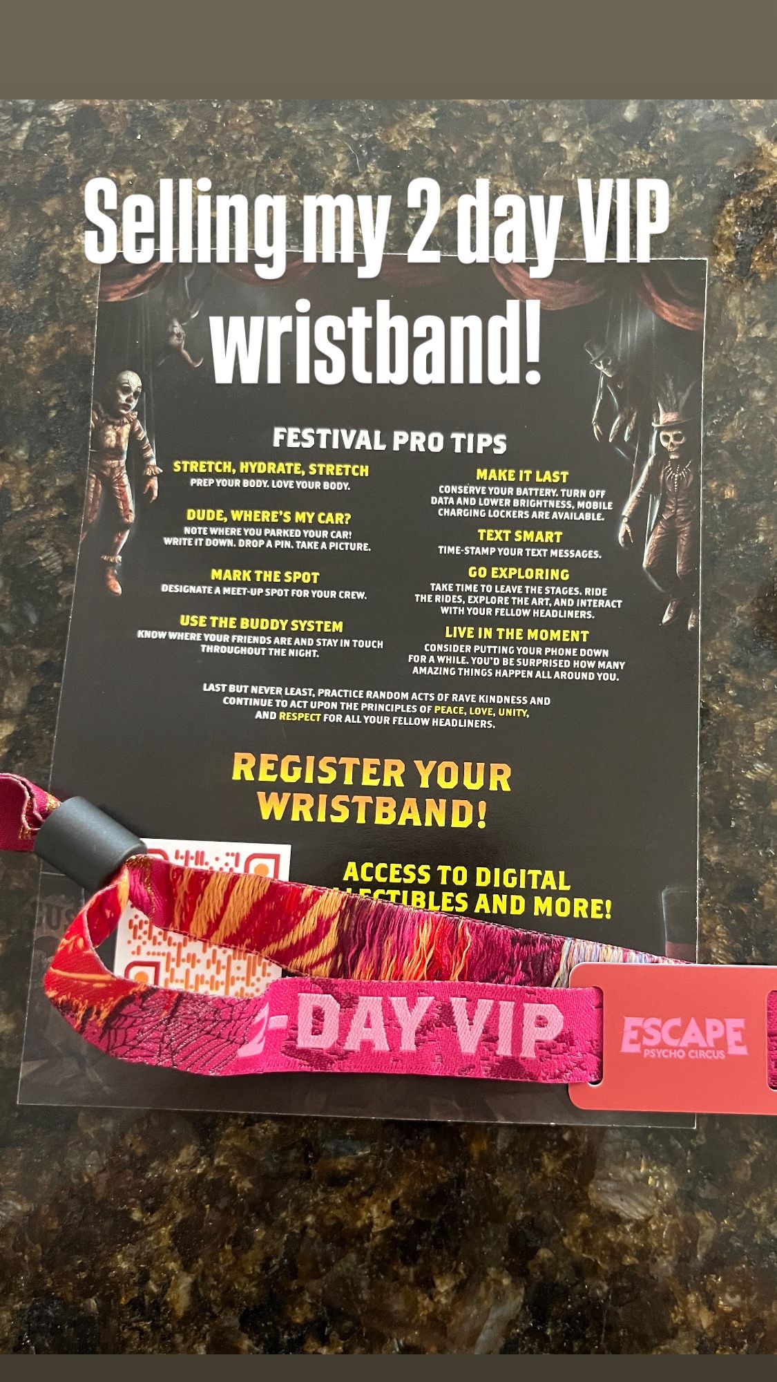 Escape 2025 VIP Wristband