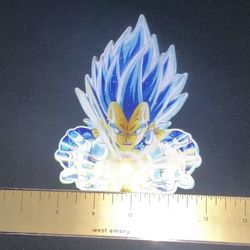 Dragon Ball Z Vegeta 3D Lenticular Anime Decal Sticker