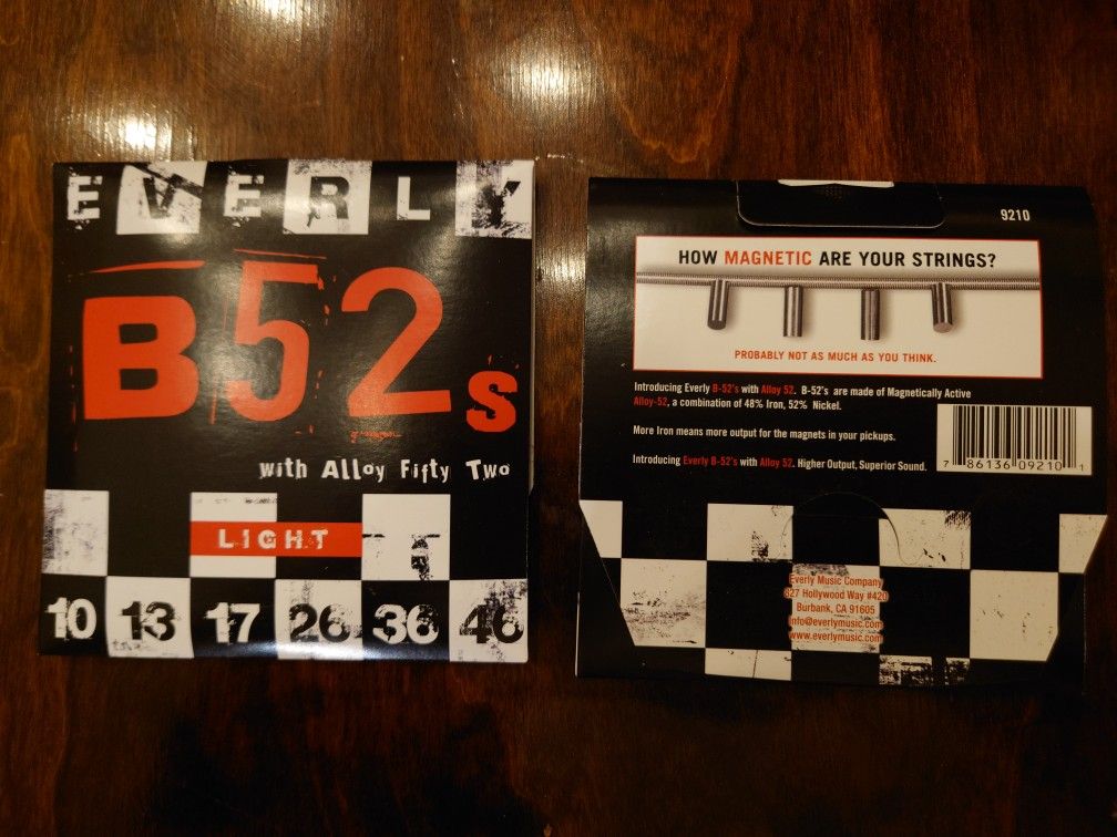 Everly B52s Aluminum Alloy Guitar Strings