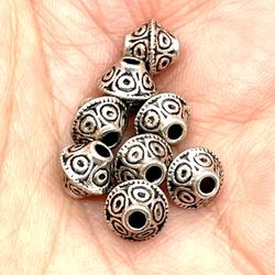 Silver Tone Bicone Beads