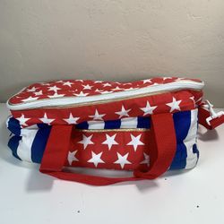 VTG 1996 Flag Stars & Stripes America 4th Of July Patriotic Cooler Bag