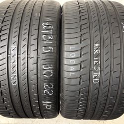 2 Tires 315 30 22 Continental Premiumcontact 6 Like New No Repairs