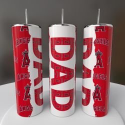 Los Angeles Angels Baseball Dad Tumbler