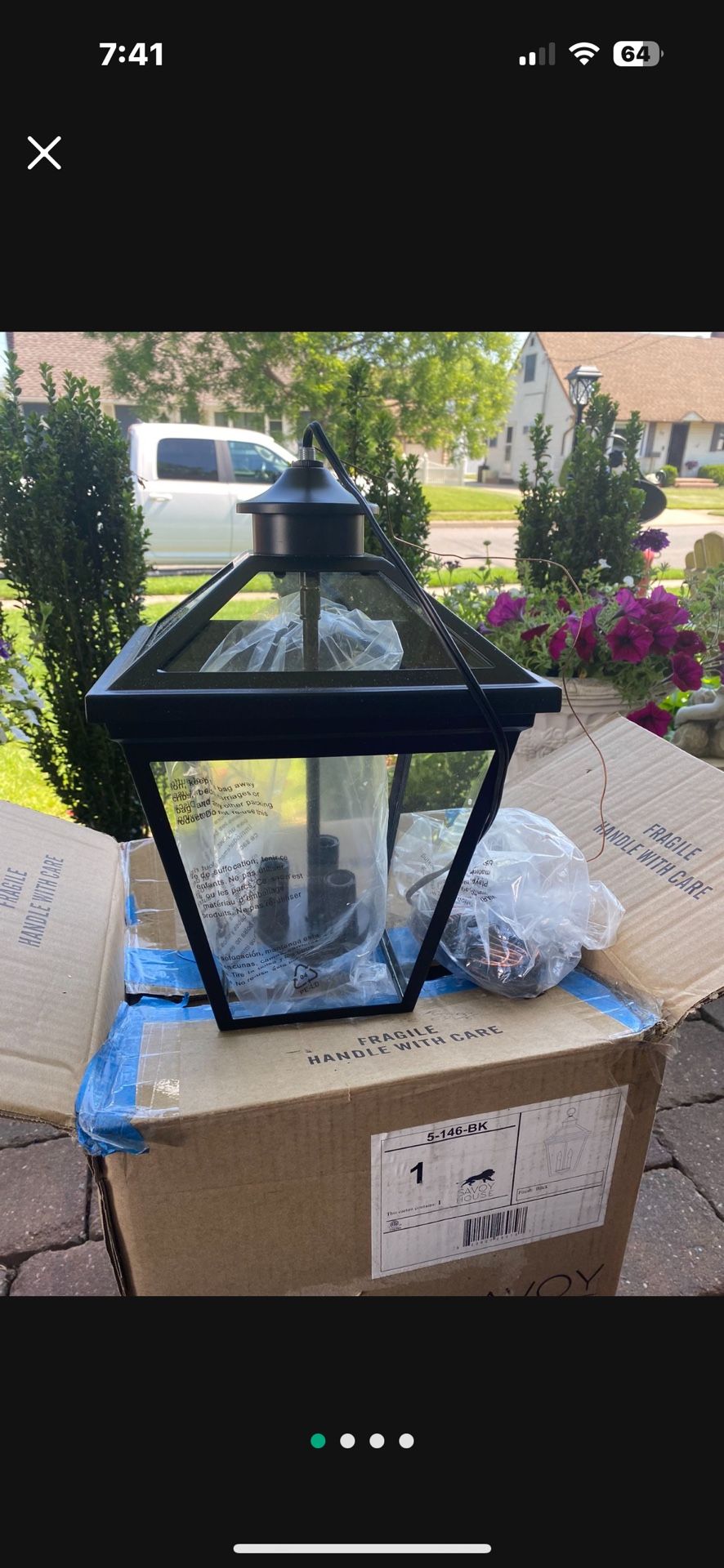 Savoy House Outdoor Light Pendant New In Box