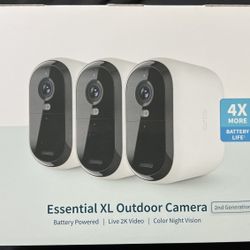 Arlo - Essential XL 3-Camera Outdoor Wireless 2K