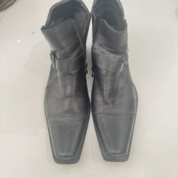 Black Leather Men’s Short Boot