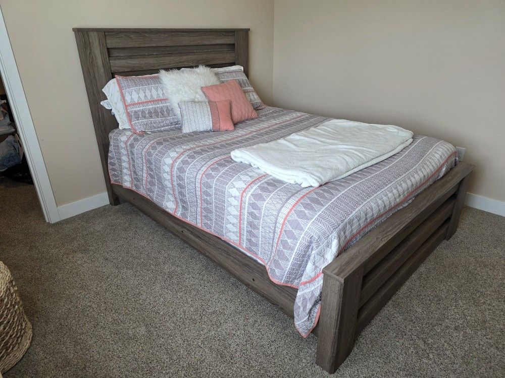 Bed Frame, Dresser, and Night Stands