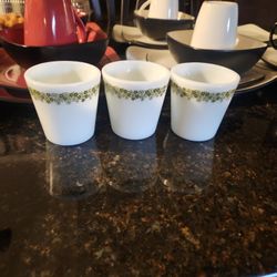 3 Vintage Pyrex Mugs Crazy Daysi Spring