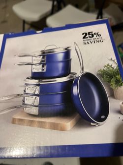 Granite stone, professional cookware  blue brand new