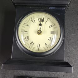 7 1/2 × 6 1/2" Mantle Clock, Roman Numeral, Glass Front